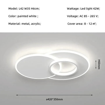 plafonnier led blanc moderne contemporain 42w 52w 45w 55w 103w