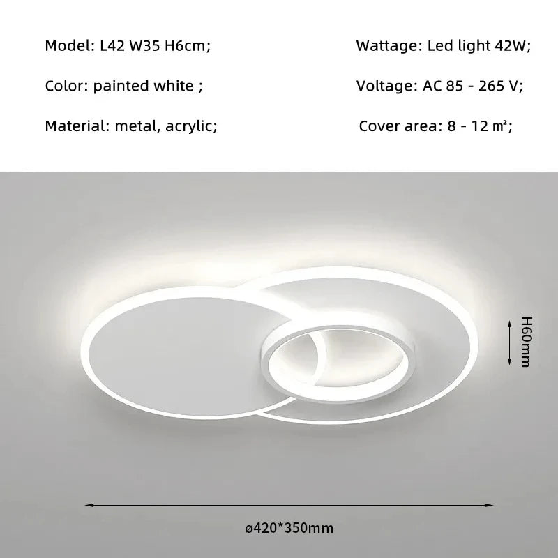 plafonnier led blanc moderne contemporain 42w 52w 45w 55w 103w