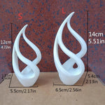 sculpture décorative moderne blanc forme ondulée contemporaine intérieur élément