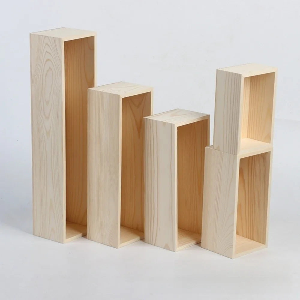 boîte rangement bois réutilisable moderne kit médical boîte carrée naturelle opaque minimaliste