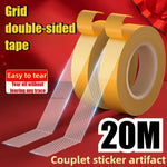 ruban adhésif double face jaune blanc moderne 20m adhésif fort grille transparent plomberie bricolage
