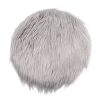coussin rond fourrure laine polyester coton moderne blanc rose violet noir beige gris