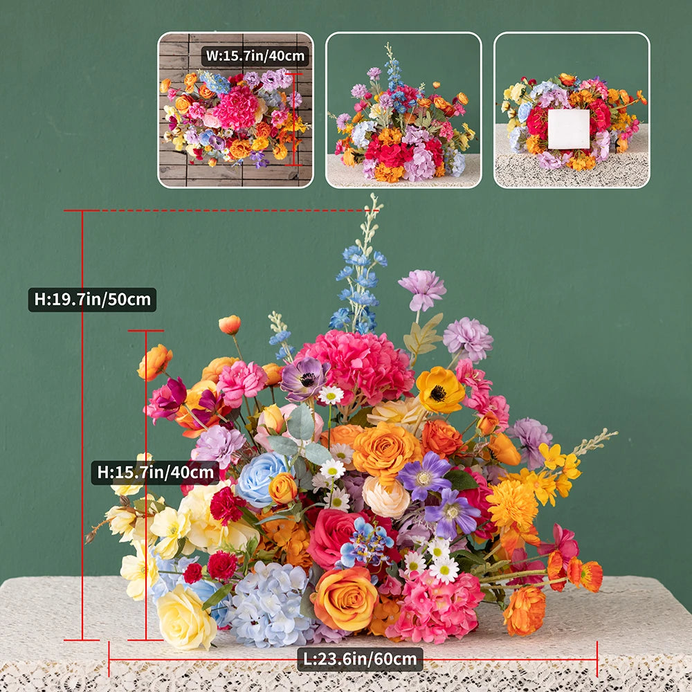 bouquets fleurs artificielles multicolores mariage anniversaire décoration extérieure moderne élégante variété