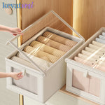 Boîte de rangement pliable pour vêtements avec couvercle en tissu non tissé