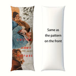 coussin long personnalisable photo personnelle moderne blanc bleu marron beigeversible 50x137cm 50x75cm 50x92cm