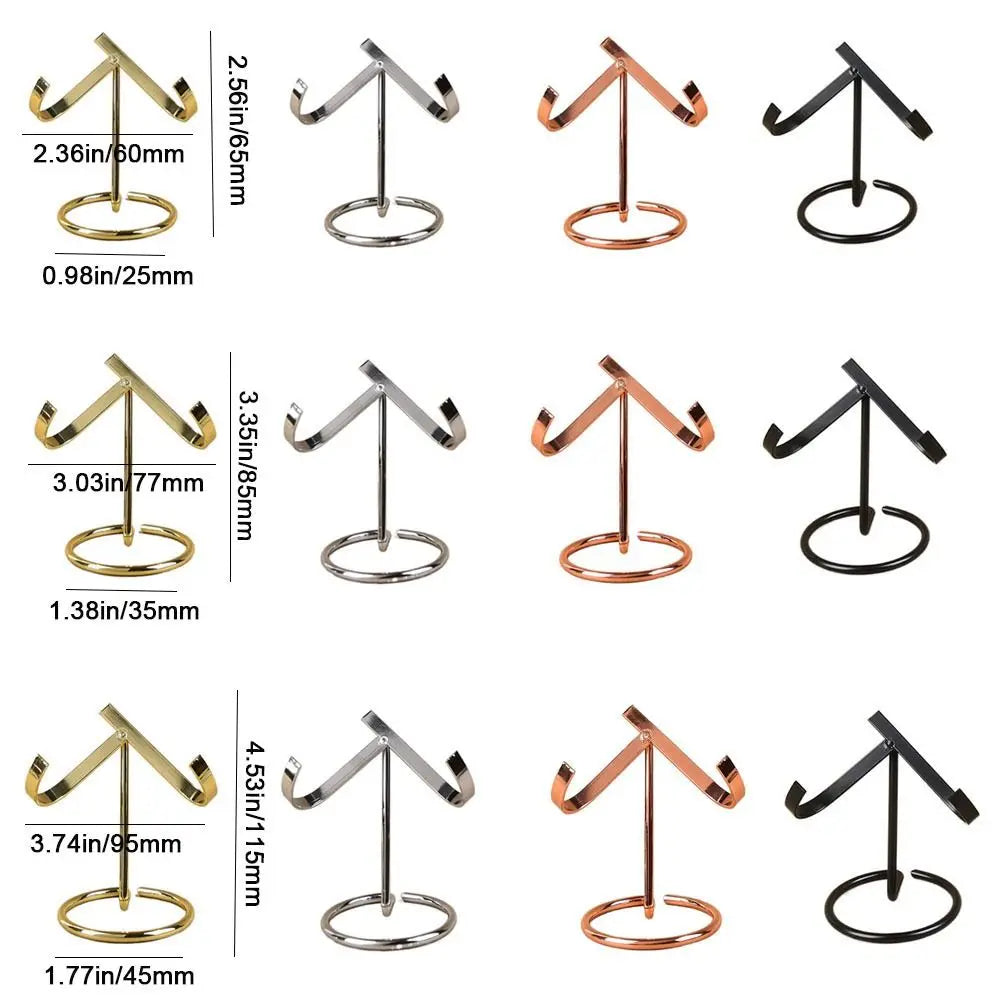 Support bijoux noir argent doré clips base circulaire moderne minimaliste salon respectueux environnement