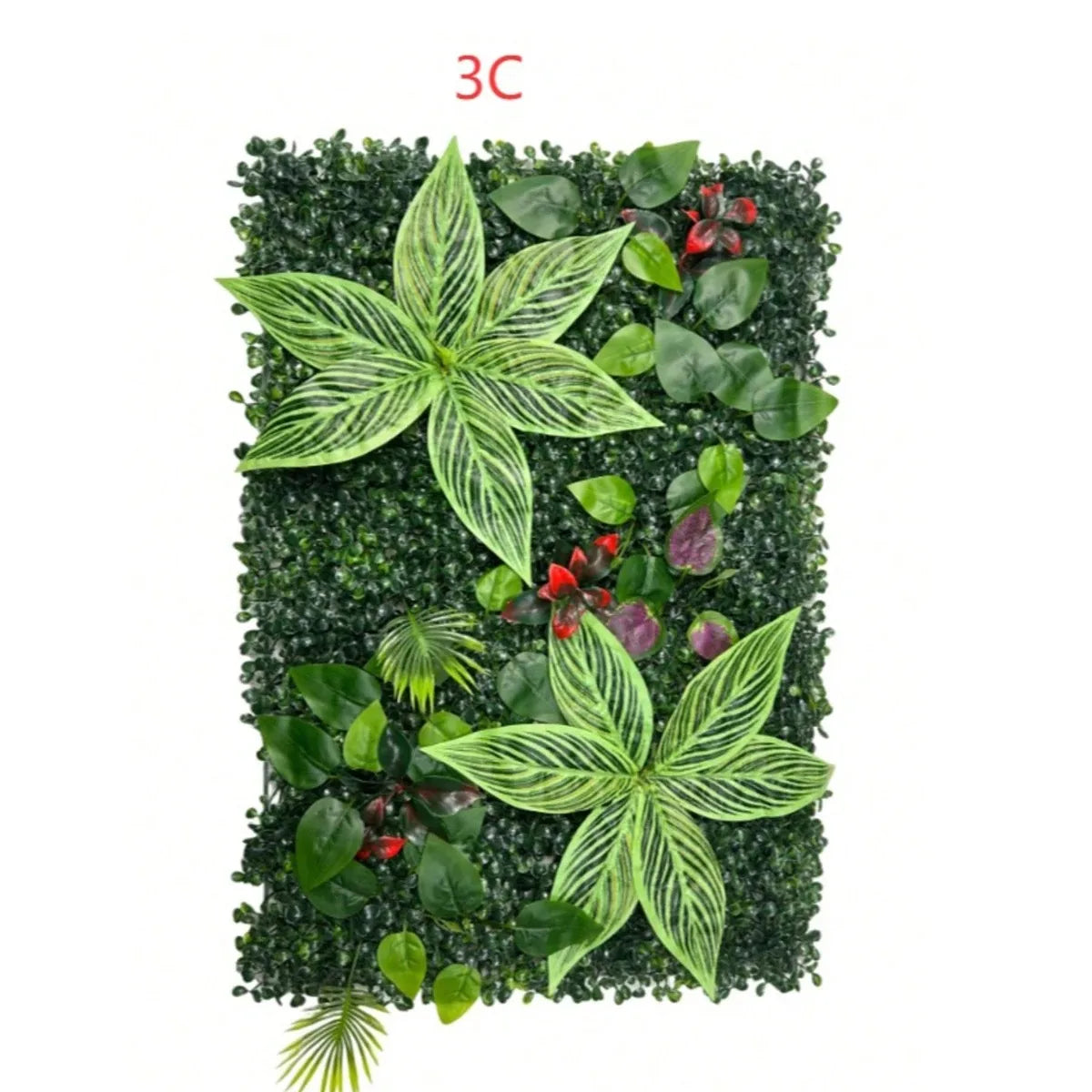 plantes artificielles herbe verte feuilles diverses fleurs naturelles decoration murale intérieur extérieur halloween patio