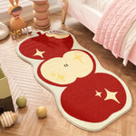 tapis polyester antidérapant imperméable motifs animaux floraux rouge rose vert noir blanc enfantin mignon