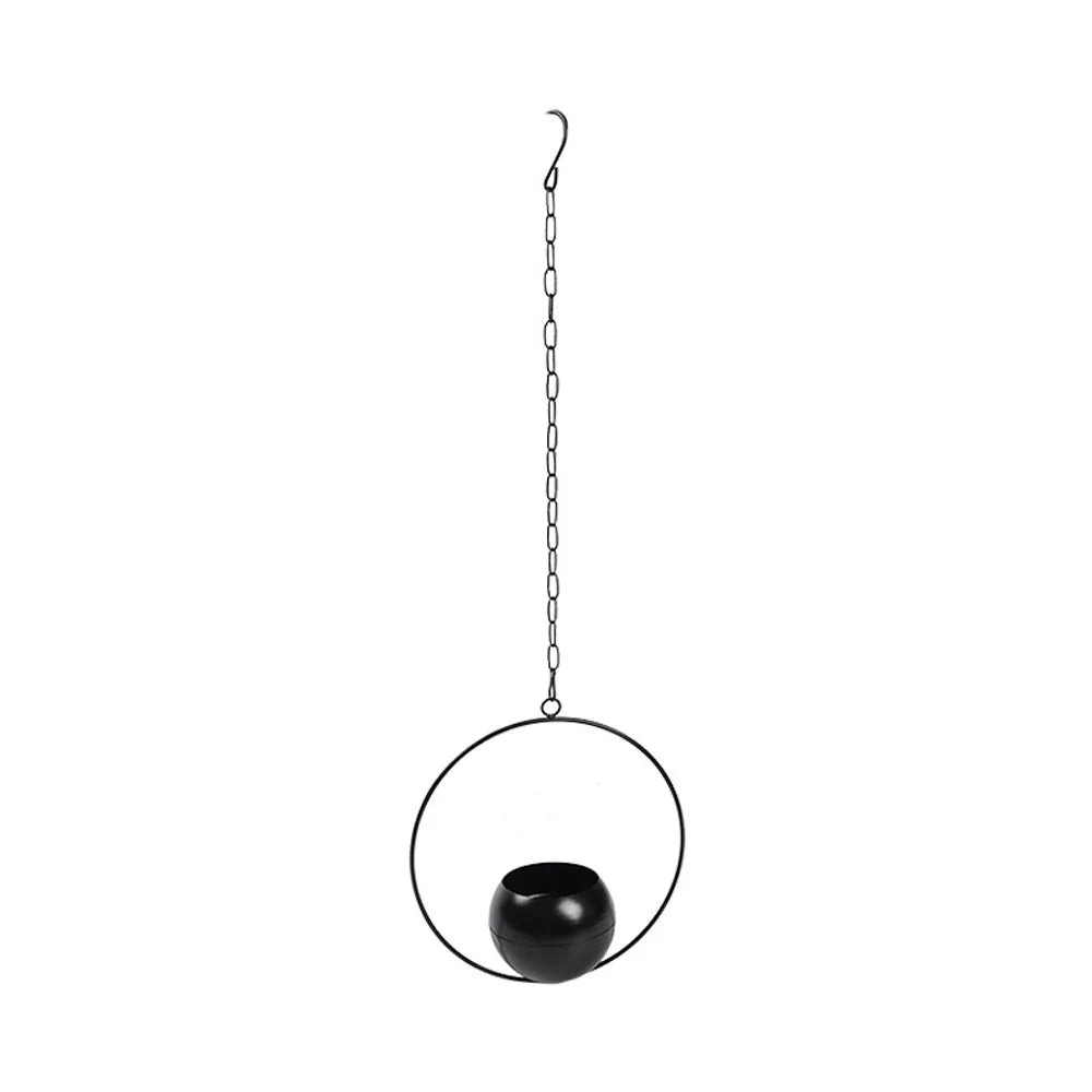 pots fleurs suspendus or noir modernes minimalistes chaîne résistants usure