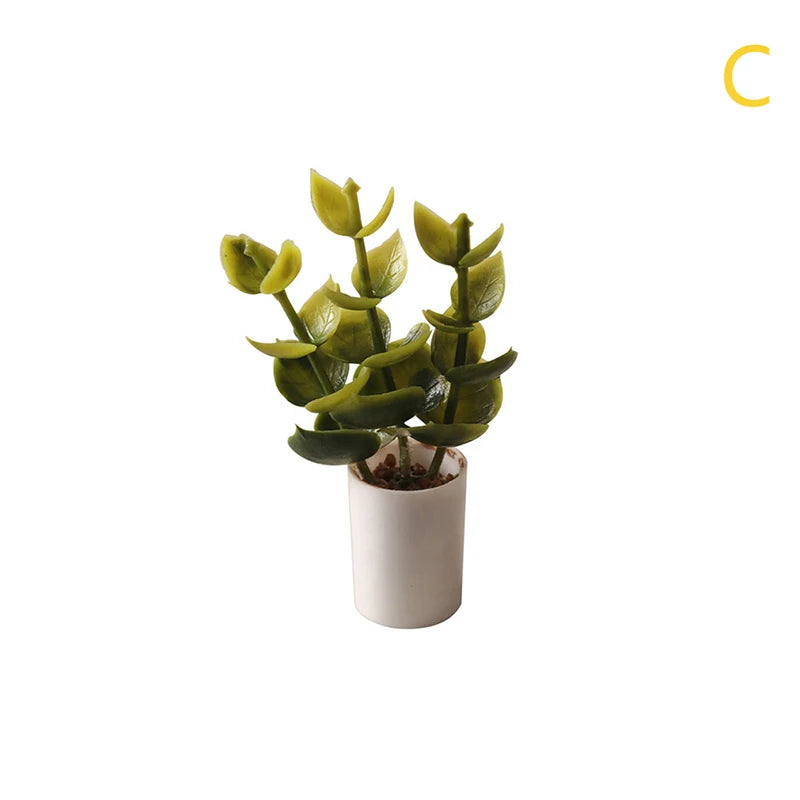 plantes artificielles résine vertes modernes décoration intérieure pot miniature minimaliste maison jouets