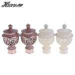 pommes rideau noires ornées motifs floraux élégantes rideau tige 28mm diamètre