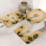 tapis toilette beige vert rose fleurs cactus motifs géométriques moderne antidérapant absorbant