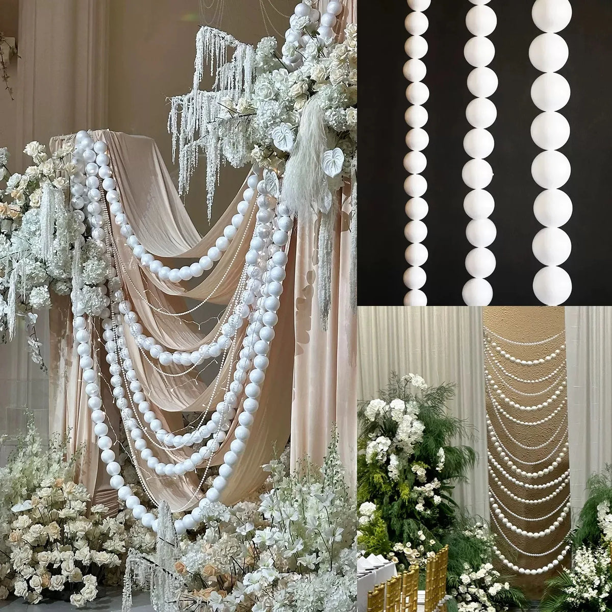 décoration mariage guirlande blanches brillantes classique perforation métal événement saint valentin fiançailles