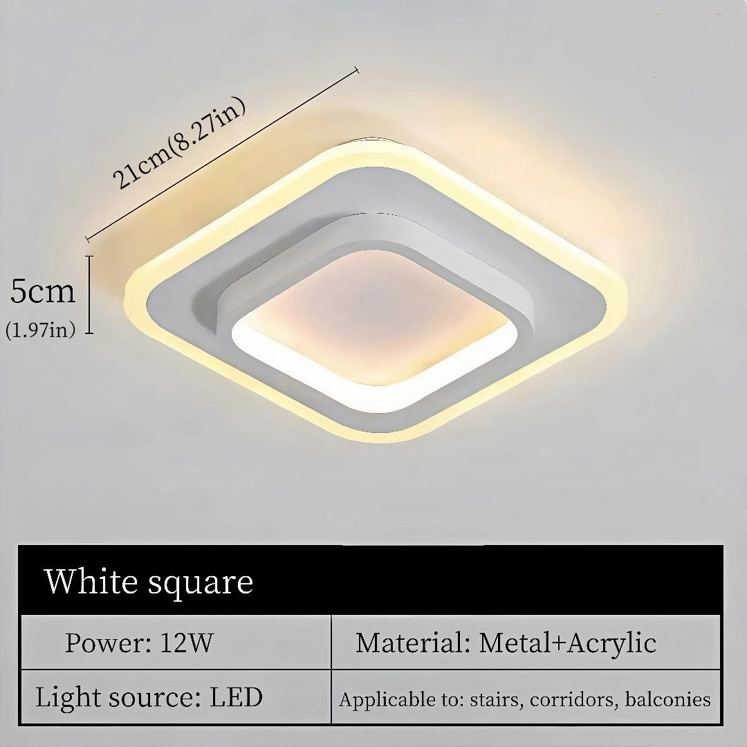 plafonnier led moderne blanc éclairage cuisine salon minimaliste(touches)flux249 2000v90 260ce