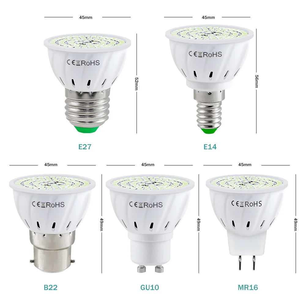 ampoules led uv germicide antibactérienne e14 e27 gu10 uvc stérilisation blanches modernes 20000h