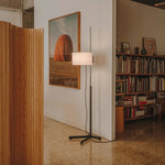 lampe sol moderne noir blanche tissu réglable led 6000k 3000k 170cm