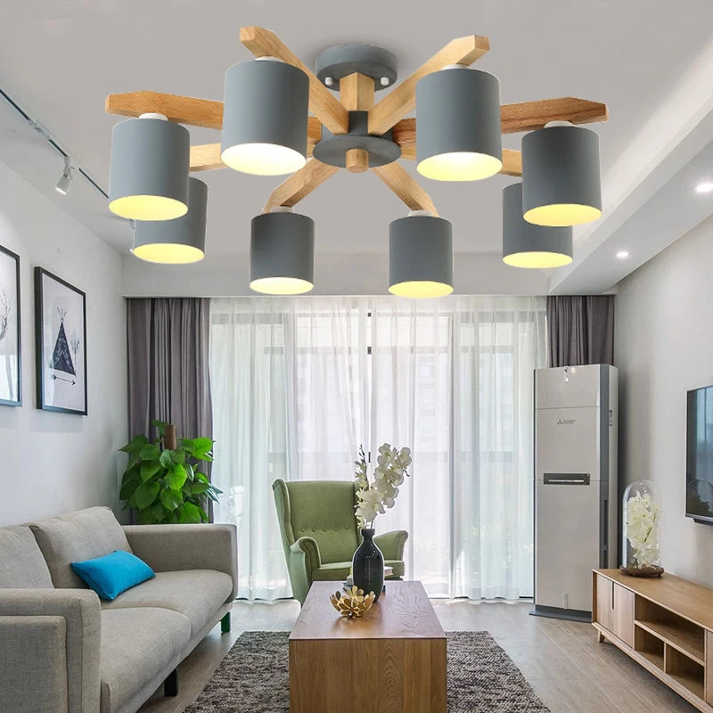 Suspension blanche design intérieur naturel