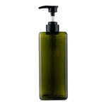 flacons savon liquide pompe contemporains blanc orange bleu gris opaques salle bain