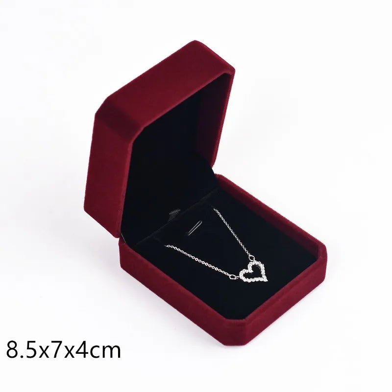 boîte bijoux velours bleu classique boîte bague bracelet collier boucles d'oreilles organizer voyage