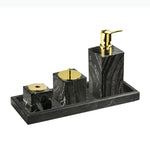 distributeur savon liquide marbre moderne noir blanc gris élégant salle bain
