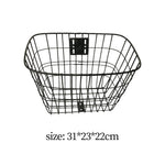 panier vélo noir maille métallique clips fixation poignée durable universel extérieur moderne
