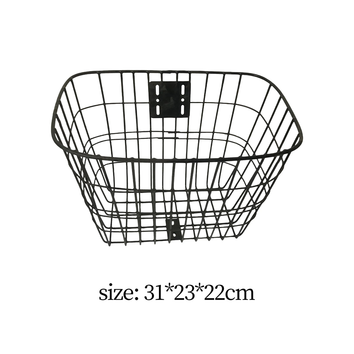 panier vélo noir maille métallique clips fixation poignée durable universel extérieur moderne