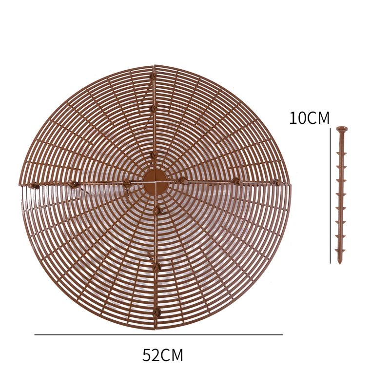 grille protection pot fleur marron clair moderne 19cm 30cm 52cm occlusion horizontal minimaliste