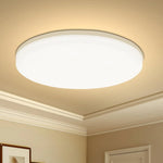 Lampe LED plafonnier moderne blanc opacité plat lisse cuisine chambre éclairage quotidien 15CM 18W