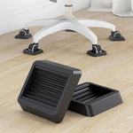 protecteurs sol antidérapants noir rayures horizontales moderne chaise table anti rayures caoutchouc carré fixe