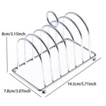 organisateur tranches pain argenté réfrigérateur toast holder slicer rangement rétro utilitaire pieds billes