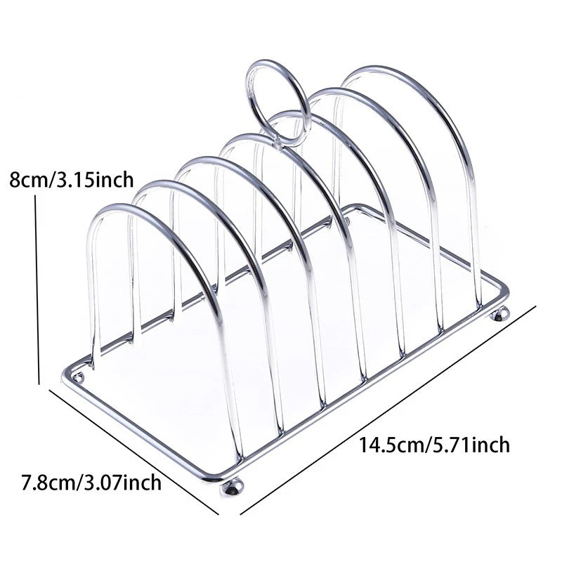 organisateur tranches pain argenté réfrigérateur toast holder slicer rangement rétro utilitaire pieds billes