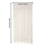 rideau macramé boho chic beige clair franges décoration murale chambre salon