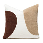 coussin géométrique laine coton contemporain beige gris noir décoratif sofa lit voiture