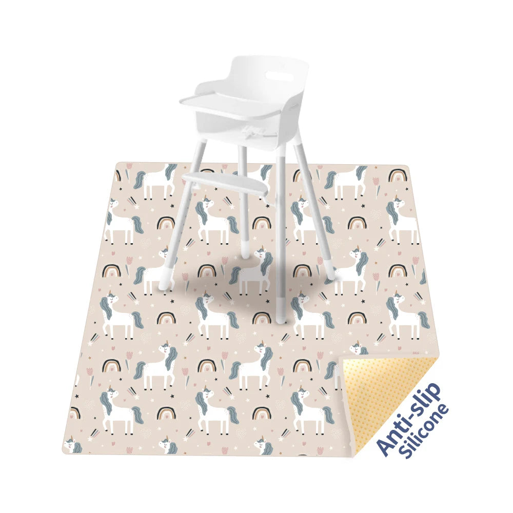 tapis imperméable anti éclaboussures sol couverture bébé animaux fruits pois illustration enfantine polyester