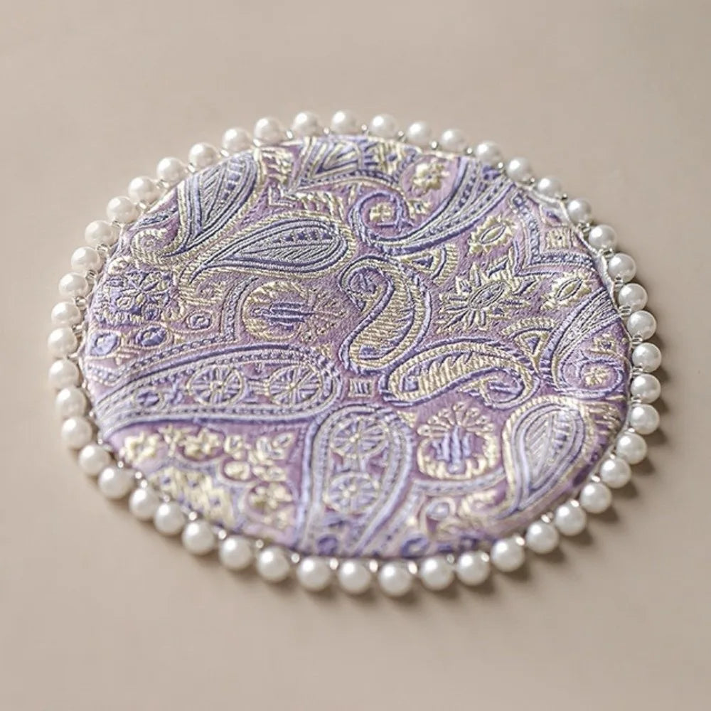 coasters violets roses verts blancs paisley floral adhésif vintage élégants table