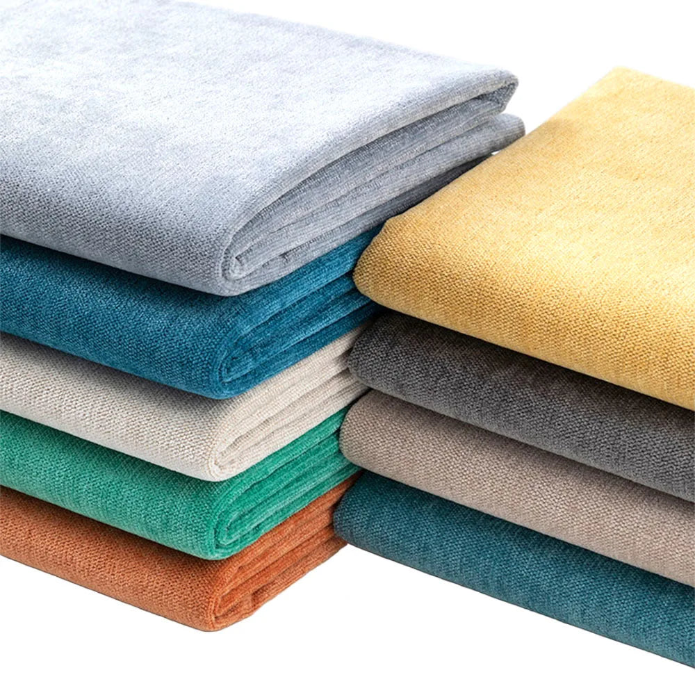 tissu chenille polyester antidérapant moderne rustique coussins couvertures matériaux bricolage gris bleu orange beige