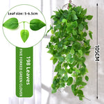 plante artificielle feuilles vertes brillantes moderne 105cm accroches extérieur décoration verte vigne intérieureextérieur