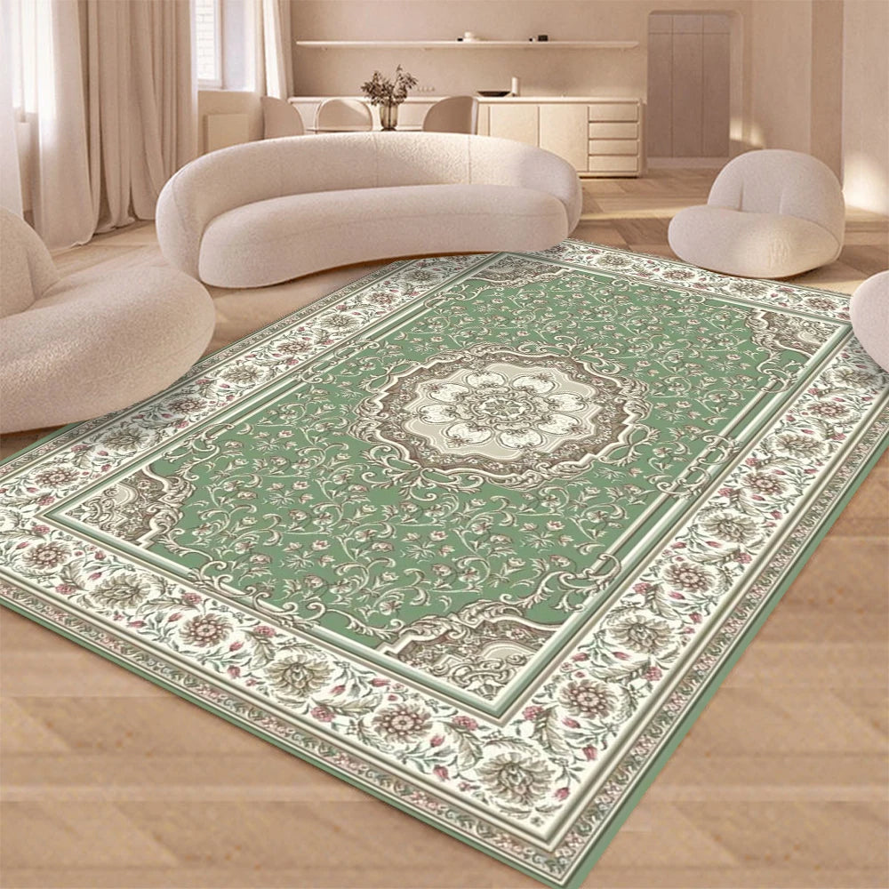 tapis bohème moderne floral bleu clair rose velours antidérapant intérieur extérieur 40x60cm 50x80cm 80x120cm