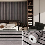 panneaux decoratifs autoadhesifs rayures horizontales gris noirs modernes 40cm large 3m 5m 10m