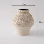 vase céramique moderne blanc texture tissée décoration intérieure plié