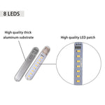 lampe led 8leds rouge jaune vert bleu blanc chaud blanc froid moderne câble usb