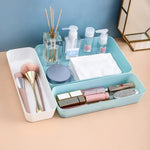 boîtes rangement réutilisables plastique moderne rose bleu blanc minimalistes multifonctionnelles cosmétiques cuillères fourchettes assiettes