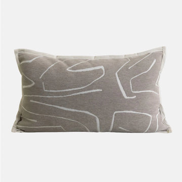 coussins décoratifs géométriques polyester 100% nordique contemporain beige gris clair 30x50cm