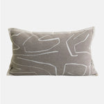 coussins décoratifs géométriques polyester 100% nordique contemporain beige gris clair 30x50cm