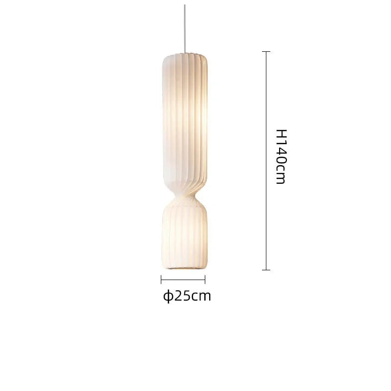 lampe sol moderne blanche tissu rayures verticales cylindrique salon chambre intérieur chic