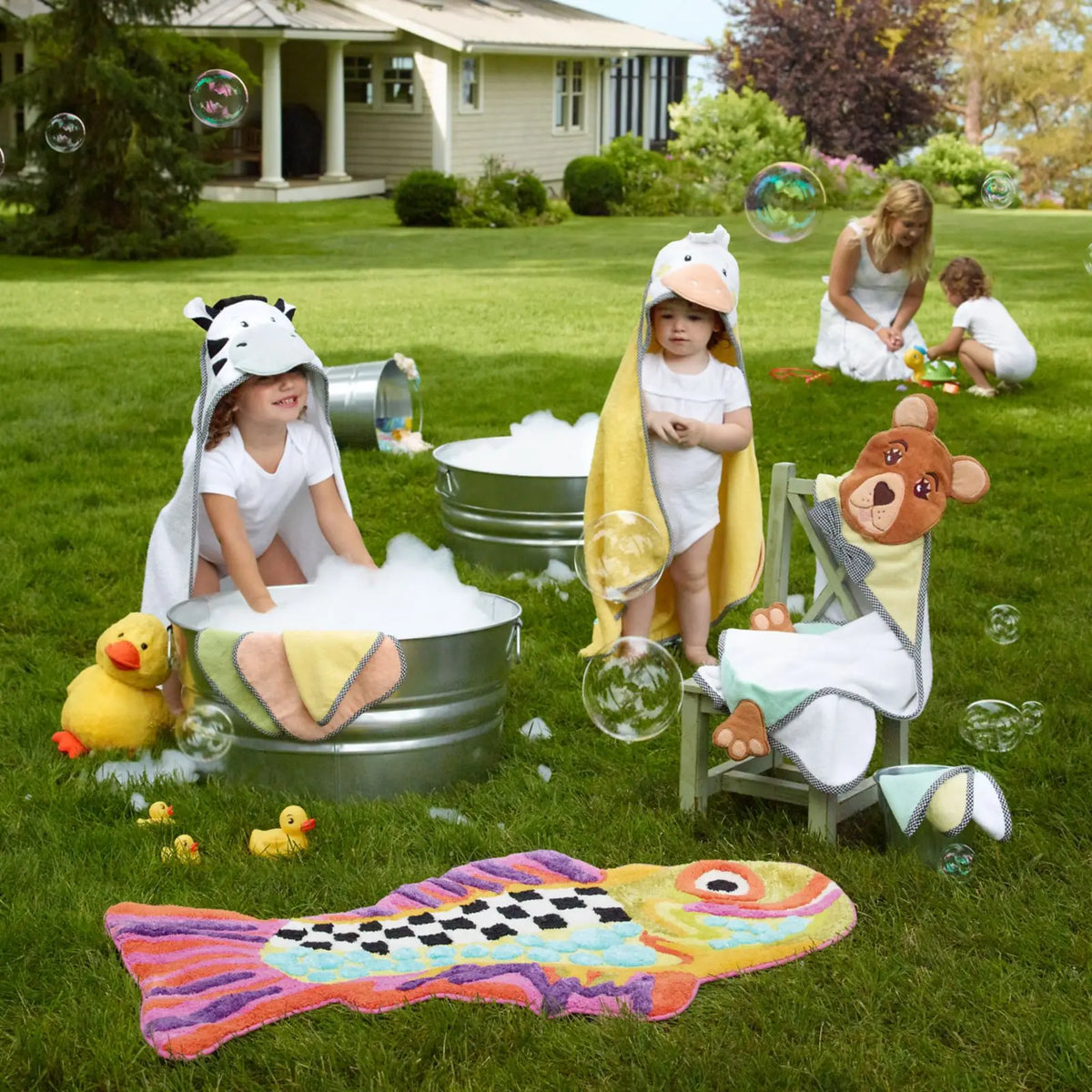 serviettes bain motif floral moderne colorées poissons lèvres absorption rapide douces adultes