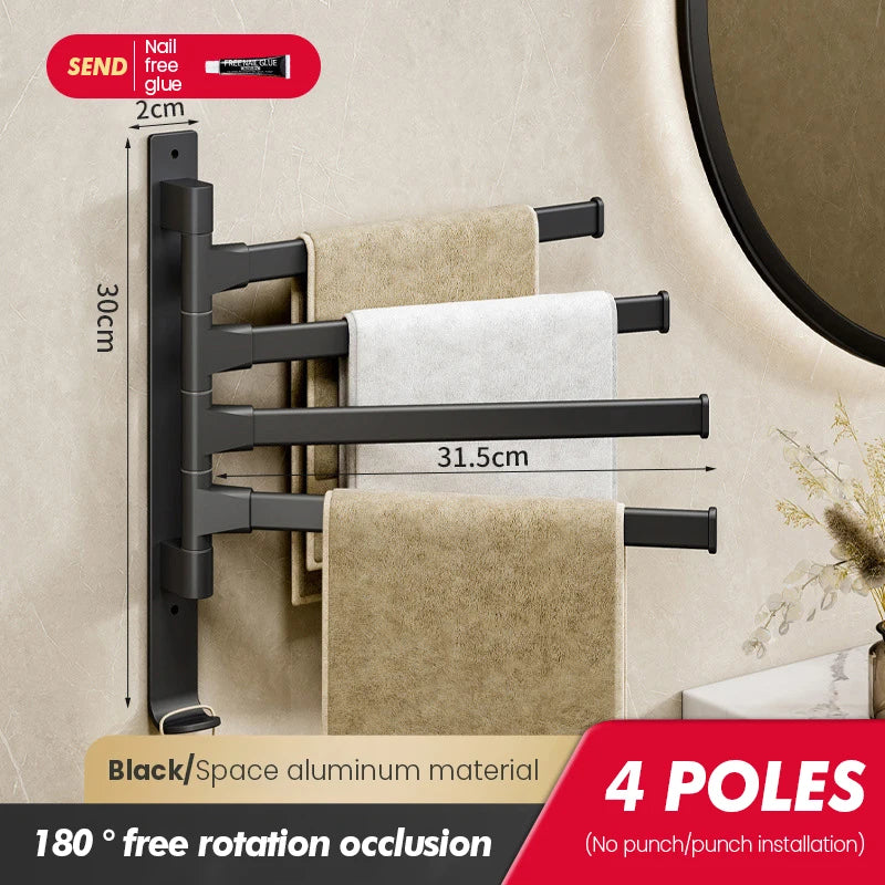 porte serviettes mural pliable gris moderne fixations vis serviettes
