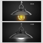 lampe suspendue rechargeable led noire industrielle fixations adhésives lumière variable camping decoration extérieure