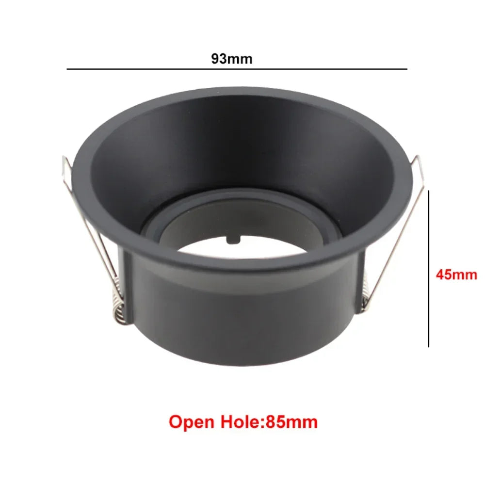 projecteur led noir blanc rond anneaux moderne 93mm diametre 45mm hauteur