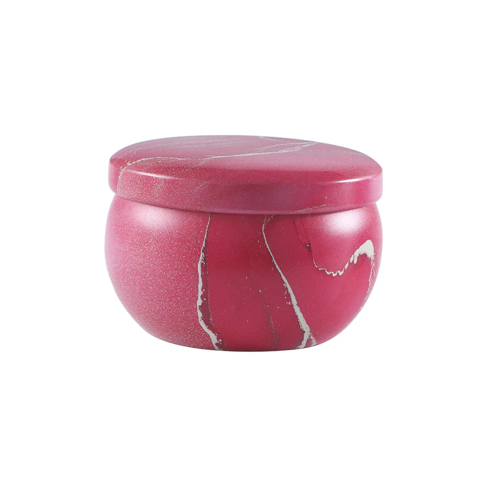 boîte ronde marbrée bleu violet rose rangement aromathérapie moderne festive